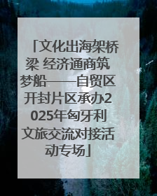 文化出海架桥梁 经济通商筑梦船——自贸区开封片区承办2025年匈牙利文旅交流对接活动专场