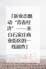 新业态燃动“青春经济”——来自石家庄商业街区的一线调查