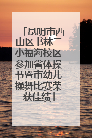 昆明市西山区书林二小福海校区参加省体操节暨市幼儿操舞比赛荣获佳绩