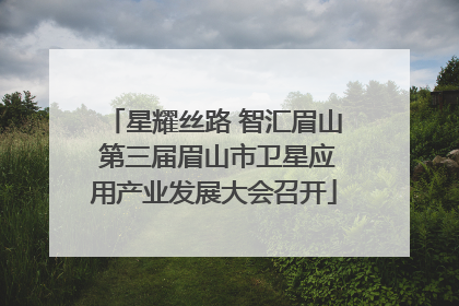 星耀丝路 智汇眉山 第三届眉山市卫星应用产业发展大会召开