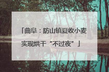 曲阜：防山镇夏收小麦实现烘干“不过夜”