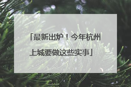 最新出炉！今年杭州上城要做这些实事