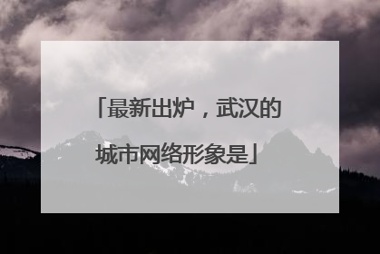 最新出炉，武汉的城市网络形象是