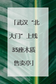 武汉“北大门”上线35座木质售卖亭