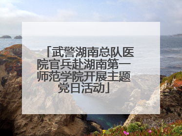 武警湖南总队医院官兵赴湖南第一师范学院开展主题党日活动