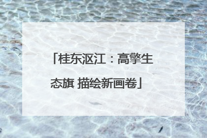 桂东沤江：高擎生态旗 描绘新画卷