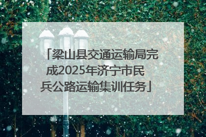 梁山县交通运输局完成2025年济宁市民兵公路运输集训任务
