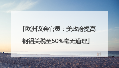 欧洲议会官员：美政府提高钢铝关税至50%毫无道理