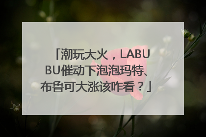 潮玩大火，LABUBU催动下泡泡玛特、布鲁可大涨该咋看？