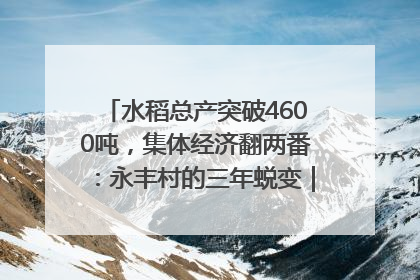 水稻总产突破4600吨，集体经济翻两番：永丰村的三年蜕变｜您牵挂的四川