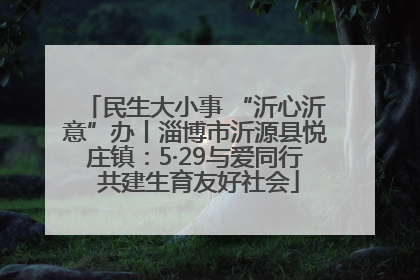 民生大小事 “沂心沂意”办丨淄博市沂源县悦庄镇：5·29与爱同行 共建生育友好社会