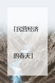 民营经济的春天