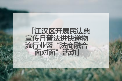 江汉区开展民法典宣传月普法进快递物流行业暨“法商融合面对面”活动