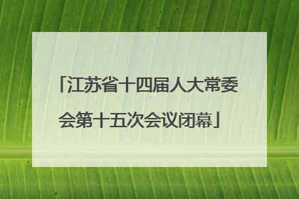 江苏省十四届人大常委会第十五次会议闭幕