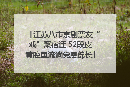江苏八市京剧票友“戏”聚宿迁 52段皮黄腔里流淌党恩绵长