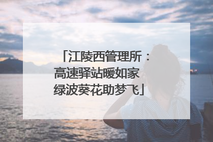 江陵西管理所：高速驿站暖如家 绿波葵花助梦飞