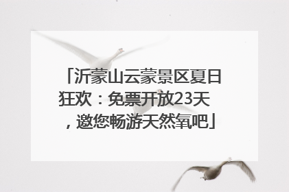 沂蒙山云蒙景区夏日狂欢：免票开放23天，邀您畅游天然氧吧