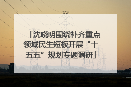 沈晓明围绕补齐重点领域民生短板开展“十五五”规划专题调研