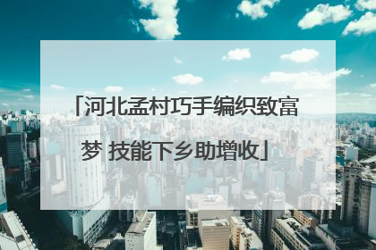 河北孟村巧手编织致富梦 技能下乡助增收