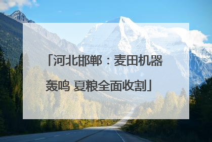 河北邯郸：麦田机器轰鸣 夏粮全面收割