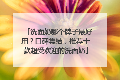 洗面奶哪个牌子最好用？口碑集结，推荐十款超受欢迎的洗面奶