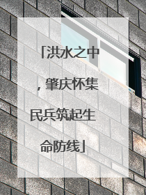 洪水之中，肇庆怀集民兵筑起生命防线