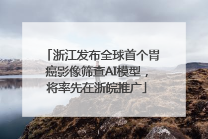 浙江发布全球首个胃癌影像筛查AI模型，将率先在浙皖推广