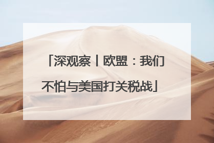 深观察丨欧盟：我们不怕与美国打关税战