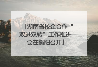 湖南省校企合作“双进双转”工作推进会在衡阳召开
