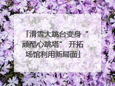 滑雪大跳台变身“顽酷心跳塔” 开拓场馆利用新局面