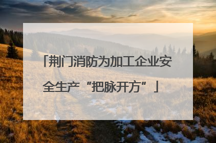 荆门消防为加工企业安全生产“把脉开方”