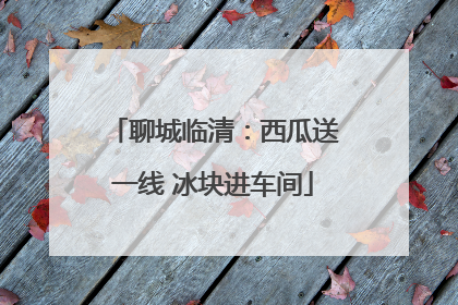 聊城临清：西瓜送一线 冰块进车间