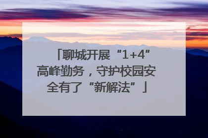 聊城开展“1+4”高峰勤务，守护校园安全有了“新解法”