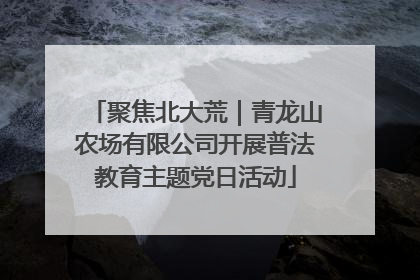 聚焦北大荒｜青龙山农场有限公司开展普法教育主题党日活动