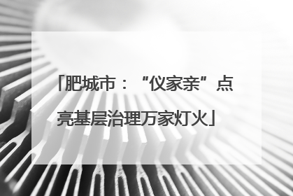 肥城市：“仪家亲”点亮基层治理万家灯火