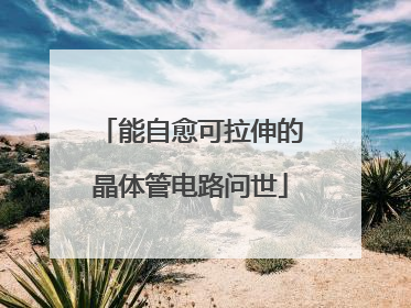 能自愈可拉伸的晶体管电路问世