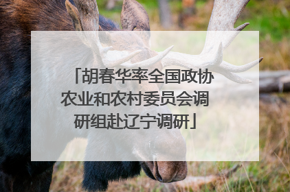 胡春华率全国政协农业和农村委员会调研组赴辽宁调研