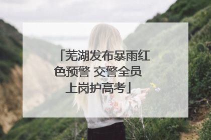 芜湖发布暴雨红色预警 交警全员上岗护高考