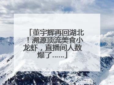 董宇辉再回湖北！溯源顶流美食小龙虾，直播间人数爆了……