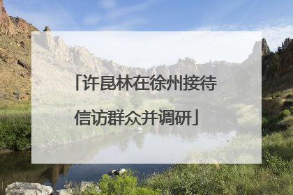 许昆林在徐州接待信访群众并调研