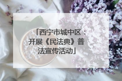 西宁市城中区：开展《民法典》普法宣传活动