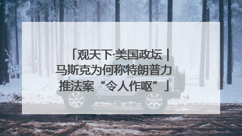 观天下·美国政坛｜马斯克为何称特朗普力推法案“令人作呕”