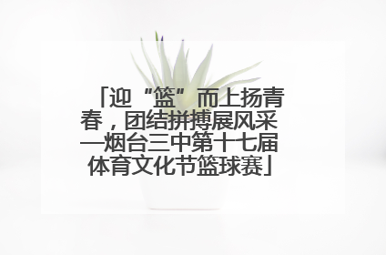 迎“篮”而上扬青春，团结拼搏展风采—烟台三中第十七届体育文化节篮球赛