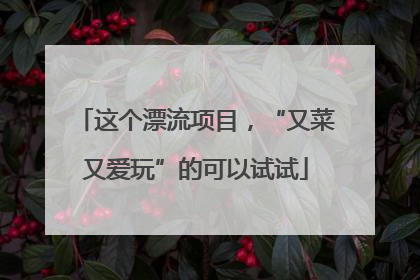 这个漂流项目，“又菜又爱玩”的可以试试