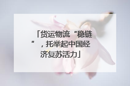货运物流“稳链”，托举起中国经济复苏活力