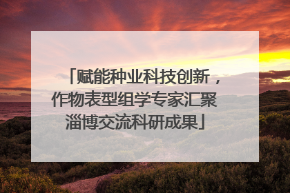 赋能种业科技创新，作物表型组学专家汇聚淄博交流科研成果
