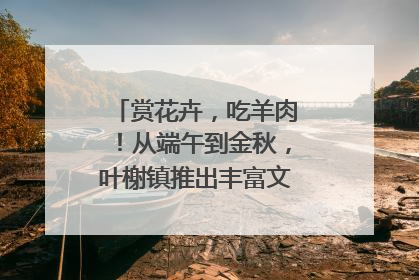 赏花卉，吃羊肉！从端午到金秋，叶榭镇推出丰富文旅活动邀您爽玩