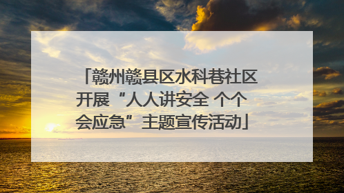 赣州赣县区水科巷社区开展“人人讲安全 个个会应急”主题宣传活动
