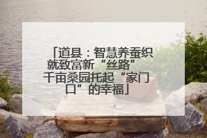 道县：智慧养蚕织就致富新“丝路” 千亩桑园托起“家门口”的幸福