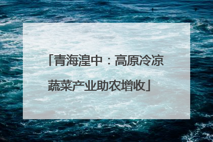 青海湟中：高原冷凉蔬菜产业助农增收